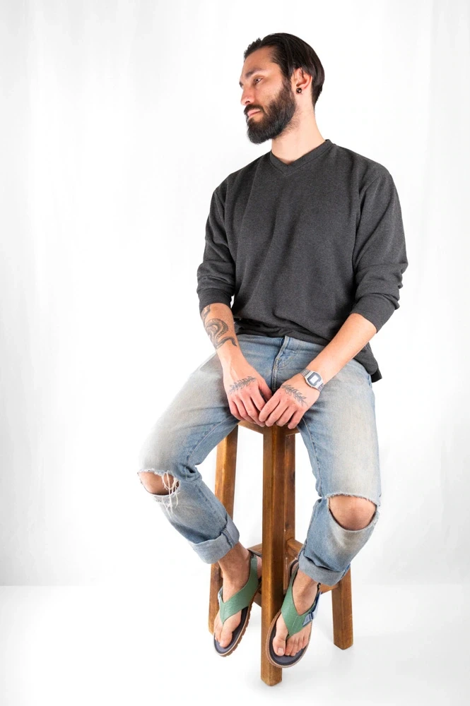Босоногие сандалии Sambas the bambas Yemayá — сине-зелёные, фото 6