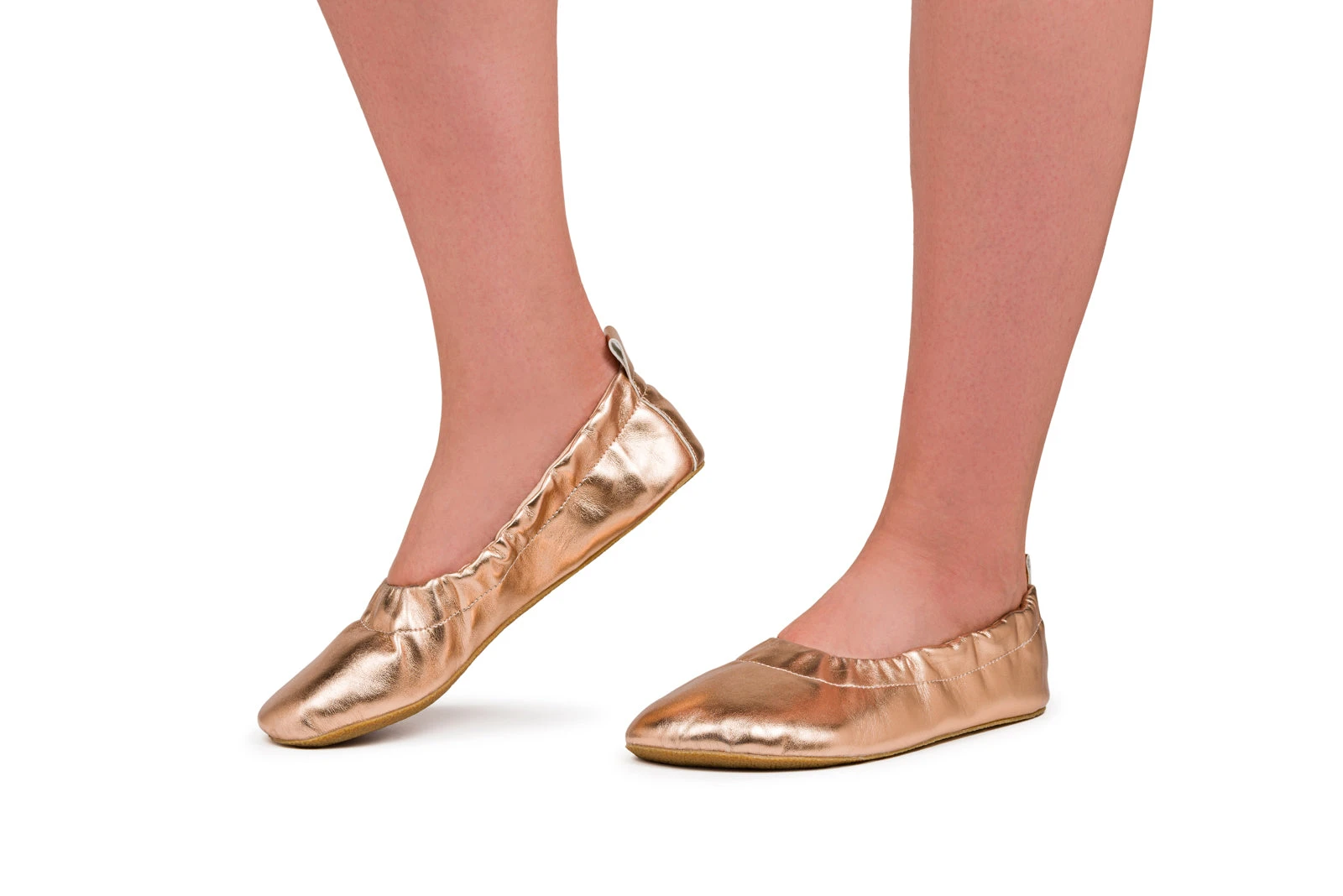 Балетки Ahinsa Chic Preciosa Barefoot — розовое золото, фото 14