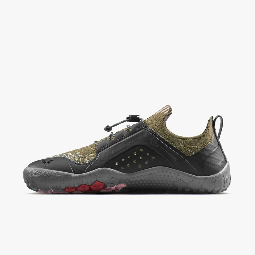 Кроссовки Vivobarefoot Primus Trail Knit FG Grounding — мужская модель, тёмно-оливковый, фото 3