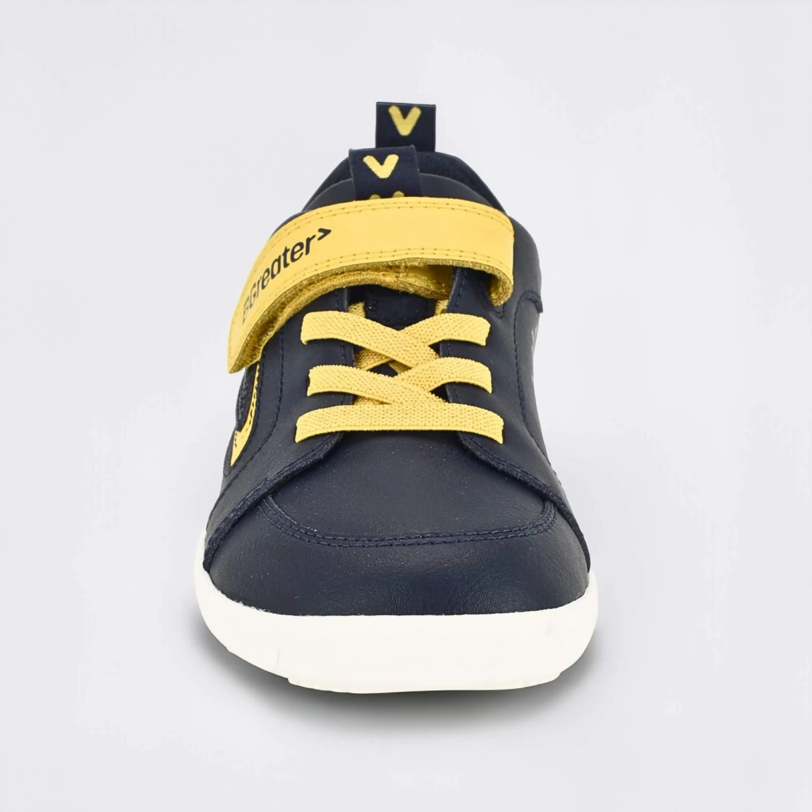 Кроссовки BGreater All Leather Lev — тёмно-синий с жёлтым, фото 5
