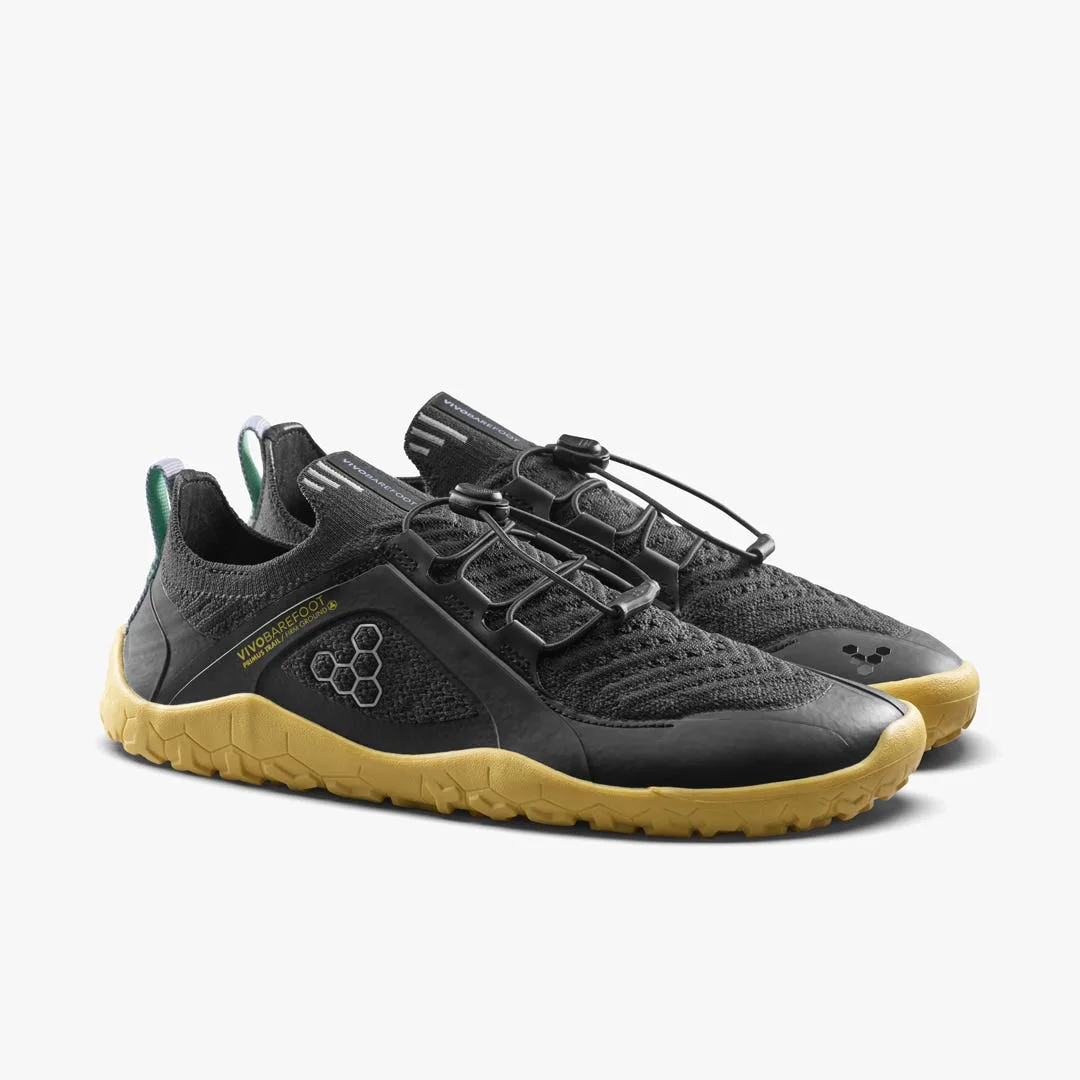 Кроссовки Vivobarefoot Primus Trail Knit FG Grounding — женская модель, чёрный с лиловым, фото 4