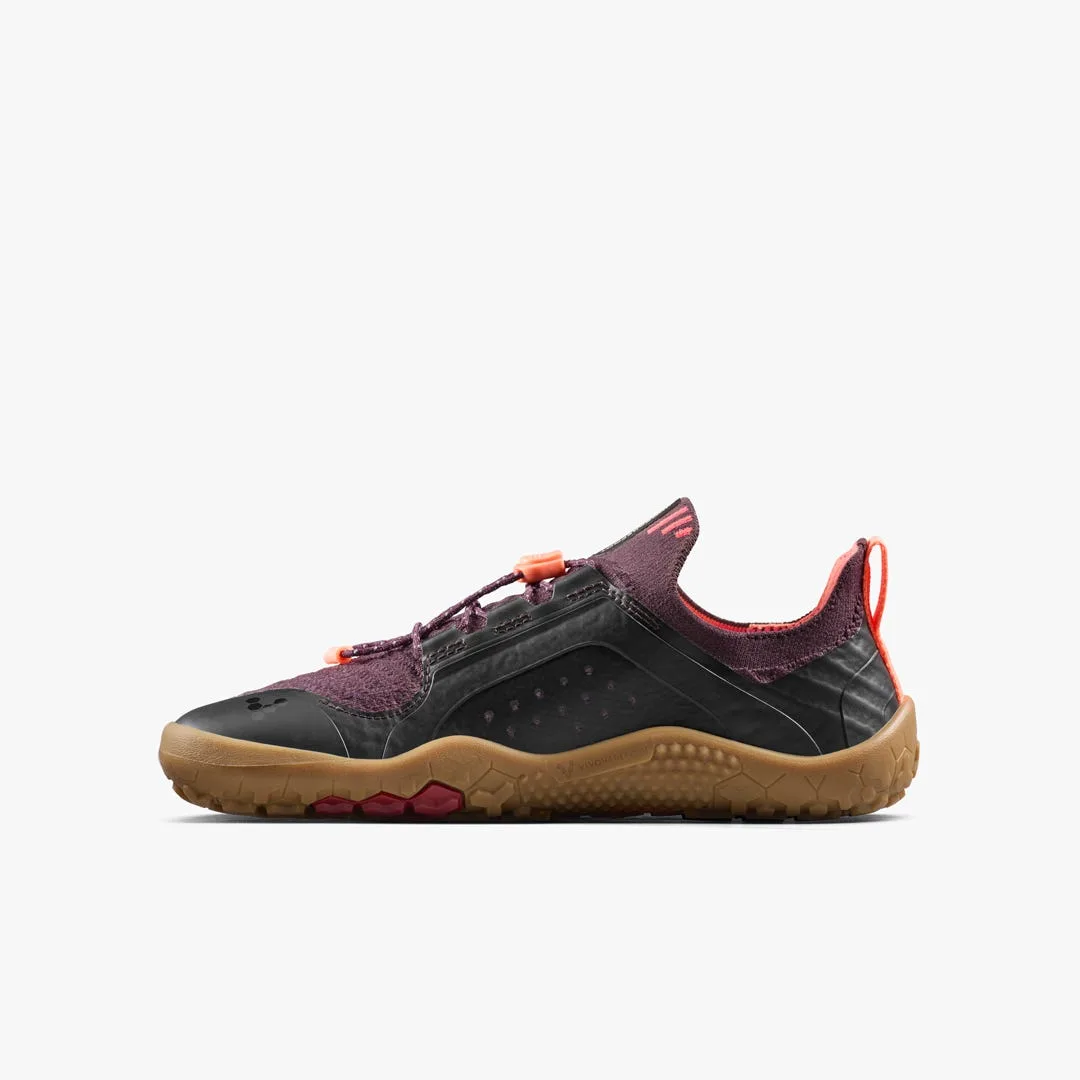 Кроссовки Vivobarefoot Primus Trail Knit FG — для подростков, тёмно-фиолетовый с красным, фото 3
