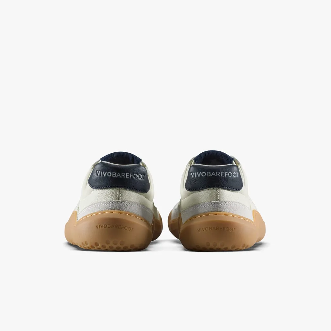 Кроссовки Vivobarefoot Gobi III Sneaker Leather — мужская модель, светло-бежевый с морским синим, фото 5